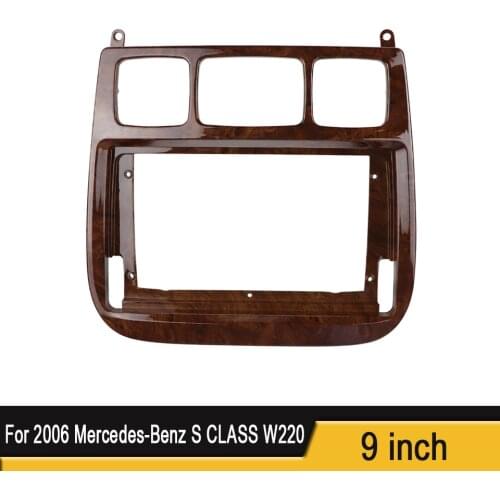 9 inch Car Radio Fascias fit for 2006 Mercedes-Benz S CLASS W220 Dash Kit Dashboard Installation Trim Frame Stereo Panel Bezel