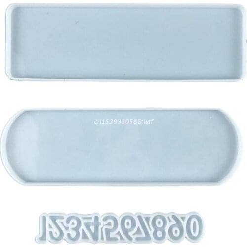 Car Stop Sign Epoxy Resin Mold Parking Card Plate Silicone Mould DIY Crafts Mold Dropship