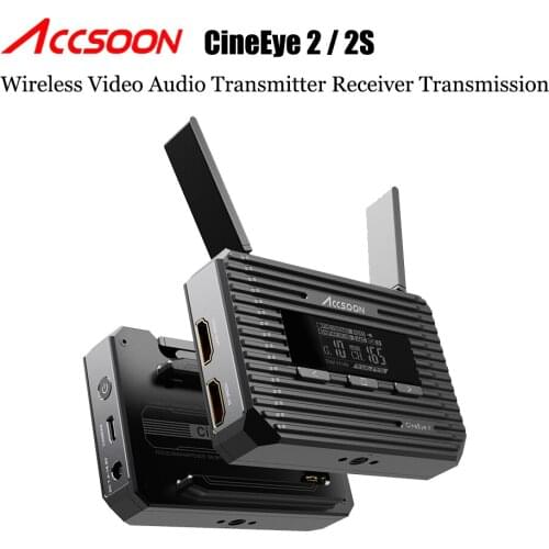 ACCSOON CineEye 2 2S Pro Wireless Video Transmitter Receiver 400ft 150m Camera Control for 4 Receiver HDMI SDI 1080p 60fps
