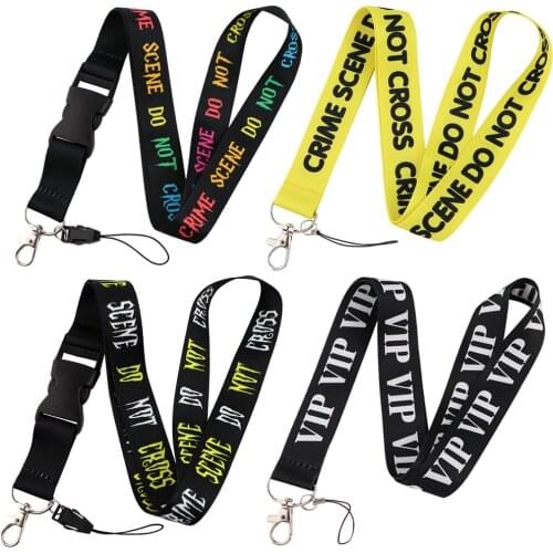 YL508 Crime Scene Lanyard Car Keychain Personalise Office ID Card Pass Gym Mobile Phone Key Ring Badge Holder Accessories