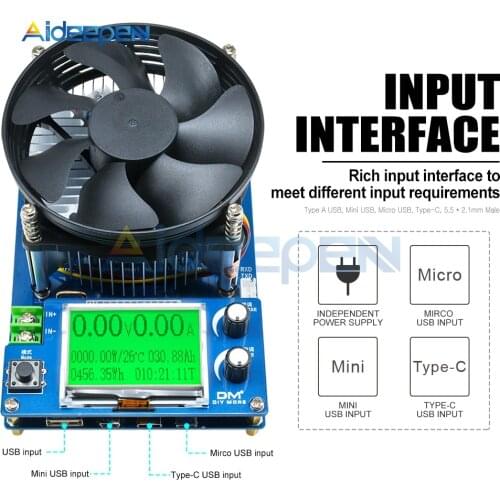 150W 2.2 Inch Digital Electronic Load LDM Discharge Capacity Tester USB Voltmeter Ammeter Indicator Battery Tester Multimeter