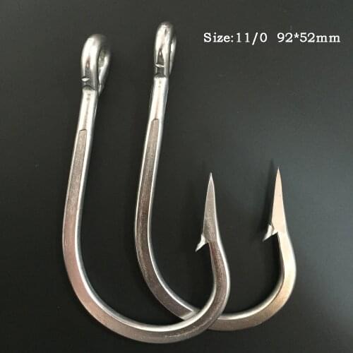 CN03 11/0 15pcs Stainless Steel Saltwater Fishing Hook Barbed Fishing Hook Big Game Fishing Hook Mustad Fishing Hook