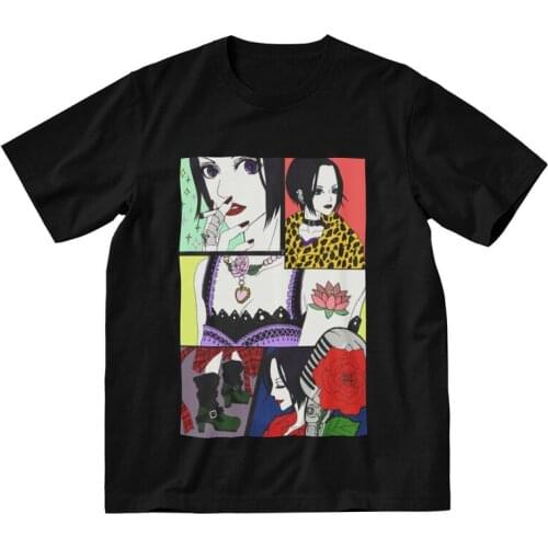 Nana Osaki T-Shirts Men Streetwear T Shirt Short Sleeve Ai Yazawa Anime Manga Black Stones Tshirt Cotton Tees Top Clothes Gift
