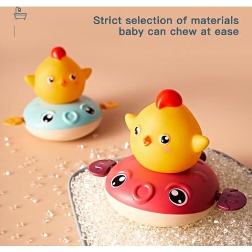 Bath Toy Water Temperature Measuring Childrens Bath Pull Cord Bathroom Puffer Fish Chicken Swimming Spray Water Play Toys