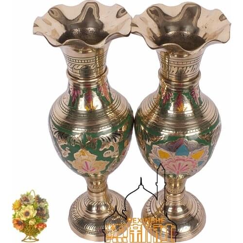 India imported bronze hand painted vase features gifts decoration high-grade flower flower vase "