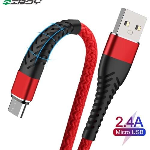 Nylon Braided Micro USB Cable Data Sync USB Charger Cable For Samsung Huawei Xiaomi Type C Android Phone Fast Charging Wire cord