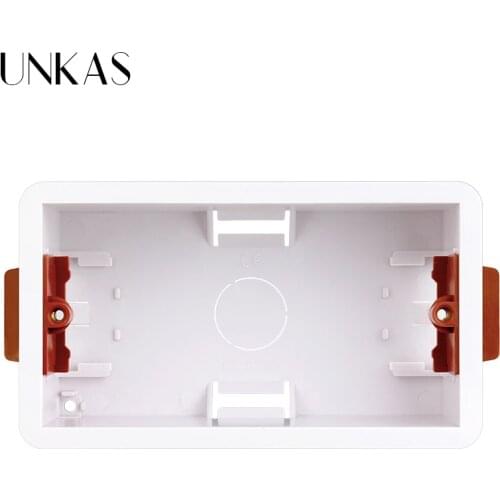 UNKAS 146 Type Dry Lining Mount Box For Gypsum Board Plasterboad Drywall 48mm 36mm Depth Wall Switch Wall Socket Cassette