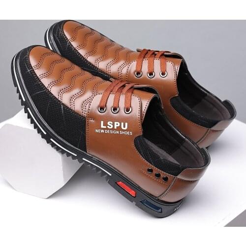 Leather Men Shoes Luxury Brand England Trend Casual Shoes Men Sneakers Italian Breathable Leisure Male Footwear Chaussure Homme