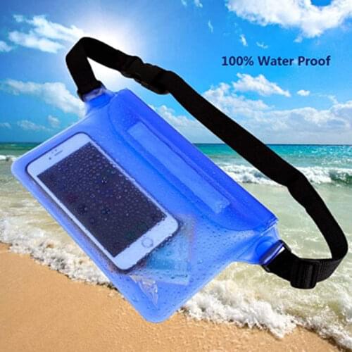 Multi-color waterproof bag waist bag touch screen drying bag with adjustable waist belt suitable for swimming, boating, kayaking