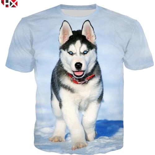 New Pet Dog Husky 3D Print Men T Shirt Harajuku Animal Husky T Shirt Sweatshirt Unisex Hip Hop Streetwear Tops X138