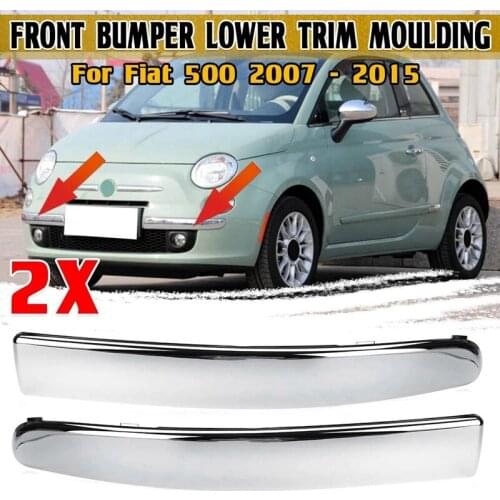 NEW-for FIAT 500 2007-2015 Lower Bumper Chrome Molding Trim