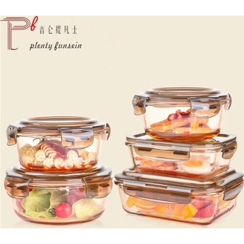 The new product commercial household glass lunch box can be heated, refrigerated and frozen in a microwave oven