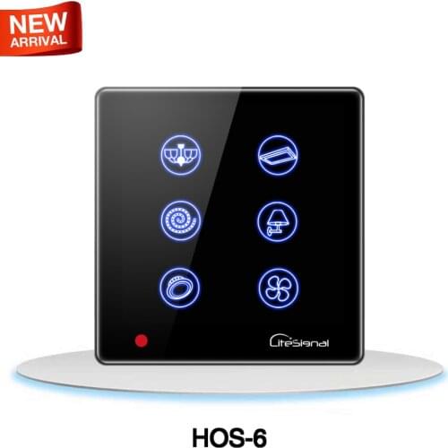 New smart home switch touch panel 4 gang wall switch with remote control offsite control HOS-6