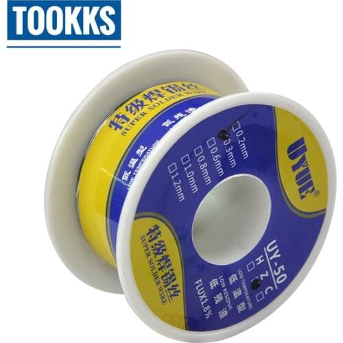 Tin Solder Wire Flux 1.8% 0.3/0.6/0.8/1/1.2mm 38g Free Clean Rosin Welding Wire BGA Soldering Tools