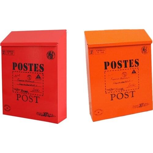 Hot Home Mailbox Garden Mail Box Lockable Post Box with Key Lock Letter Box Outdoor Yard Door Porch Hanging Decoration