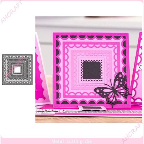 Pattern Border Frame Metal Cutting Dies for DIY Scrapbooking Photo Album Decorative Embossing PaperCard Crafts Die2021