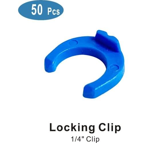 Blue Clip For Locking Quick Connect Fittings 1/4" Parts Water Filter and RO System - 50PCS