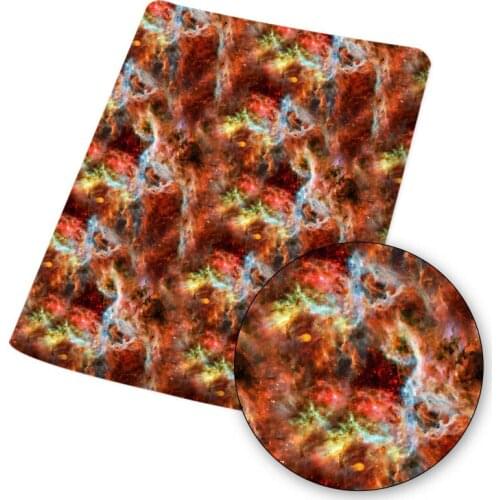 Sewing Fabric Polyester Cotton Fabric Black Galaxy Printed Cloth Dress Making Handmade Mask DIY Crafts Supplies 45*145cm 1pc