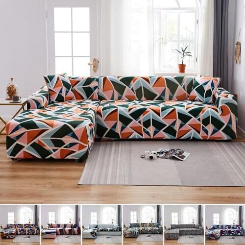 Abstract Style All Inclusive Elastic Sofa Cover Soft Couch Slipcovers with Pillowcase 7 Colors 1-4 Seaters