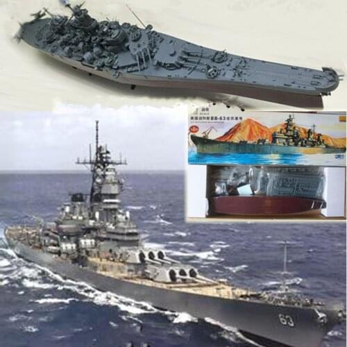 United States Missouri Battleship Scale1:350 Assembly Electric Military Ship Toy Boy Birthday/Party/Wedding/Christmas Gift A603