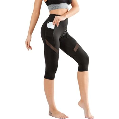 High Waist Workout Shorts 2 Pocket Fitness Yoga Shorts Scrunch Butt Yoga Running Shorts Sport Women Gym Leggings Best Cheap