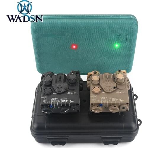 WADSN Airsoft DBAL A2 Dual Beam Red Green Dot Laser Aiming With Picatinny Mount Hunting Rifle DBAL PEQ Laser Sight Weapon Light