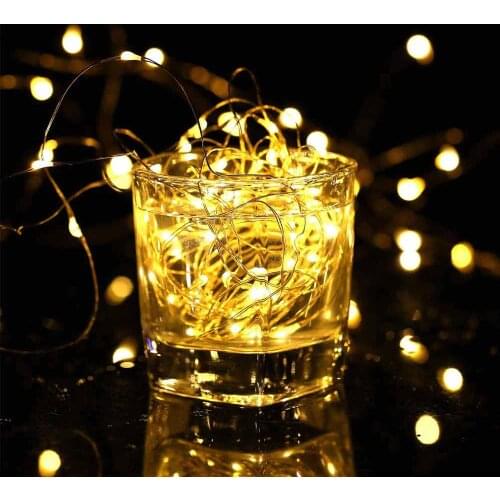 YASENN 33ft 100LED Copper Wire String Lights Fairy String Lights 8 ModesUSB Powered with Remote Control for Christmas Decoration