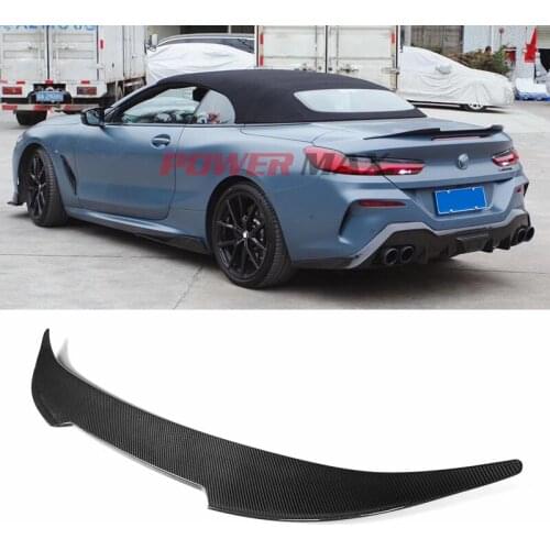 For BMW 8 Series G14 Convertible Carbon Fiber Rear Trunk Spoiler AC Style Trunk Lip G15 G16
