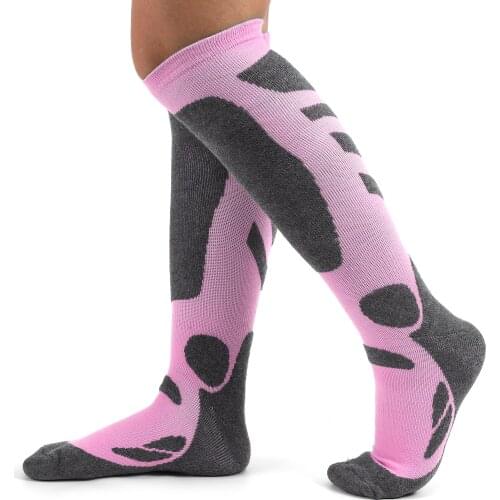 2 Pairs Womens Sports Socks Professional Ski Socks Thick Knit Winter Athletic Stockings Outdoor Quick Dry Socks Ski Warm Socks