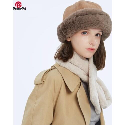 Winter Warm Furry Fisherman Hats Double Wear Soft Fuzzy Faux Fur Bucket Hat Women Fashion Wind-proof Cap