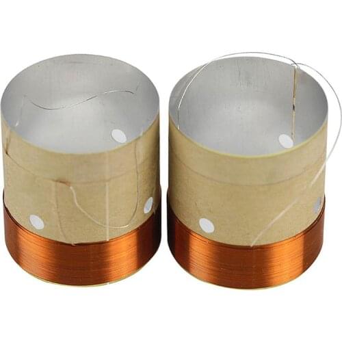 1Pair 38.5MM Speaker Bass Voice Coil White Aluminum Sound Air Outlet for Subwoofer Speaker Repair Accessories Y3ND