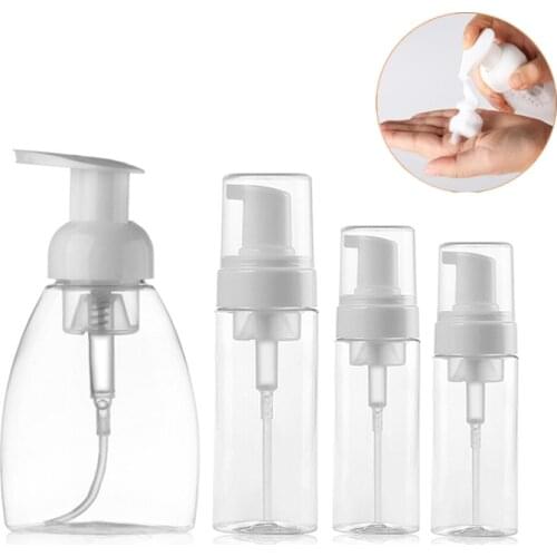 1PCs 50/150/300ml Clear Foaming Bottle Liquid Soap Whipped Mousse Points Bottling Shower Gel Shampoo Lotion Foam Pump Bottles