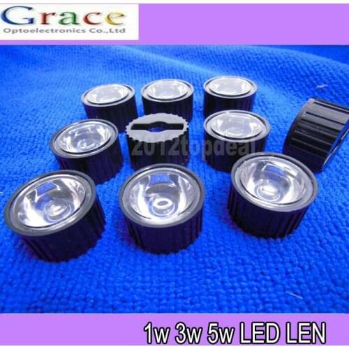 20pcs 90degrees led Lens for 1W 3W 5W Hight Power LED with 20mm black holder free shipping