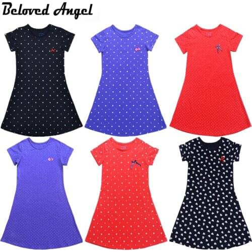 2018 Baby Girl Summer With Sleeve Dress Children 100% Cotton Dress Vintage Shirt Dresses Quality Kids Clothes Party Wear 1-13Y