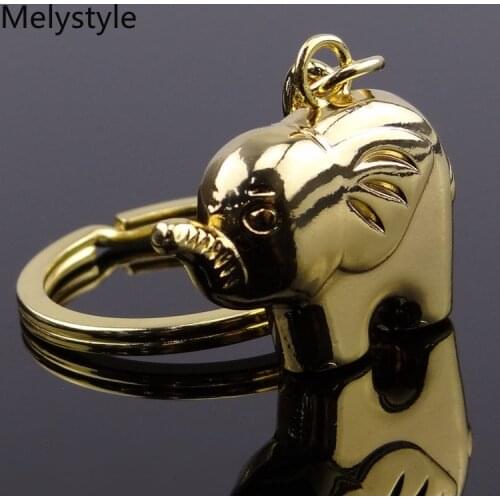 2020 Fashion Style Pet Keychain Cute-Elephant Key Rings Silver Color And Gold Color Gift Hot sale portachiavi donna