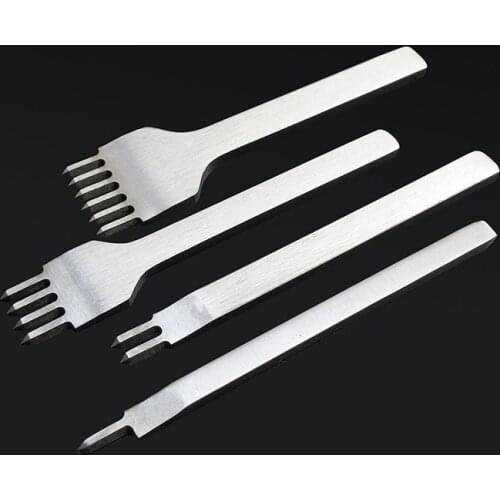3/4/5/6mm Spacing Leather Punching Tool Lace Sewing Punch Process Tool DIY Leather Sewing Tool 1/2/4/6 Fork