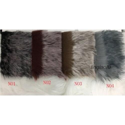3CM super soft two-color faded white imitation fox fur high-quality clothing fur collar plush fabric