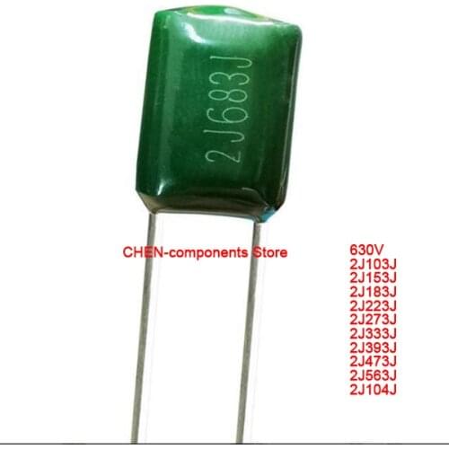 50PCS Polyester film capacitor 2J103J 2J153J 2J183J 2J223J 2J273J 2J333J 2J393J 2J473J 2J563J 2J104J 10NF 22NF 0.1UF 33NF 47NF