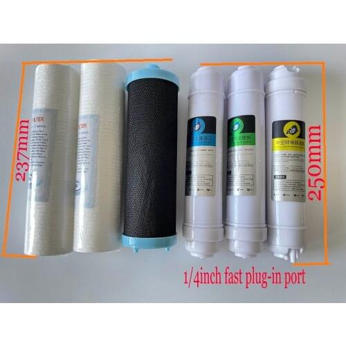 9inch Filter Cartridges Replacement(6Pieces/Set) for Smart 6 Grade Undersink Kitchen Water Purifier QY-UF3003SM