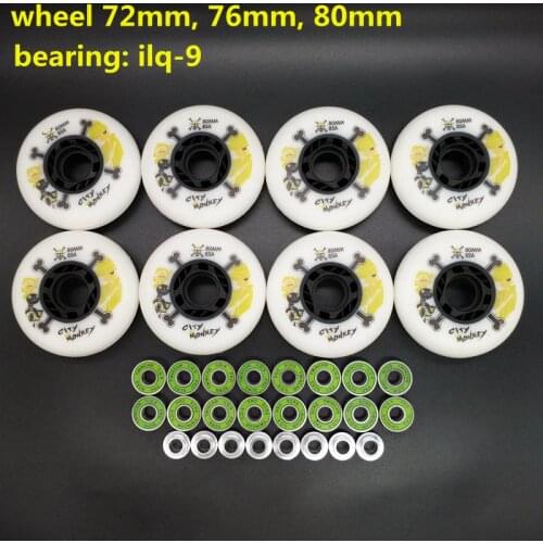 Free shipping roller skates wheels braking fsk wheel bearing 85 A