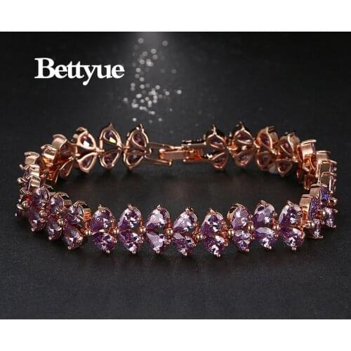 Bettyue Brand Fashion Elegance Hot Sale Wholesale AAA Zircon Rose Gold Jewelry Bracelets For Woman Gothic Style Wedding Gifts