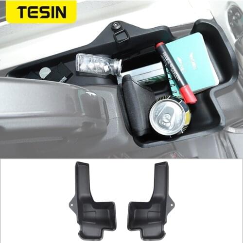 TESIN Stowing Tidying Car Rear Trunk Side Storage Box Container Holder For Jeep Wrangler JL 2018-2021 Interior Parts Accessories