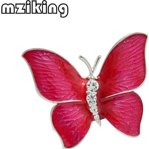Mziking New Crystal Butterfly Brooch Pin for Women Rhinestone Broches Animal Broche Jewelry Clothes Accessories Party Gift Brosh