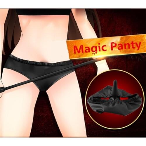 Candiway Elastic Black Panty With Realistic Dildo Hidden Vaginal Plug Shame Goods Chasity Flirting Game Sex Toys For Lesbian