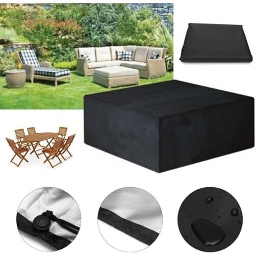 Furniture Cover Small Square Table Waterproof and Dustproof Cover Square Oven Protective Cover Chair Cover Black/Silver