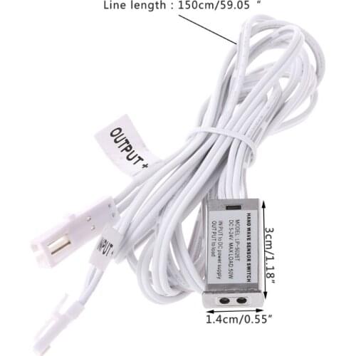 DC 12V/24V IR Hand Wave Sensor Switch 5A Hand Sweep Switch 10cm Sense Distance