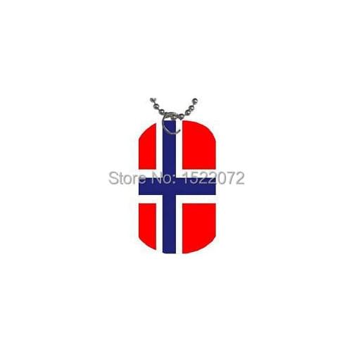 Cheap custom Norway Flag Dog Tag low price metal flag dog tag hot sales custom Printed dog license tags