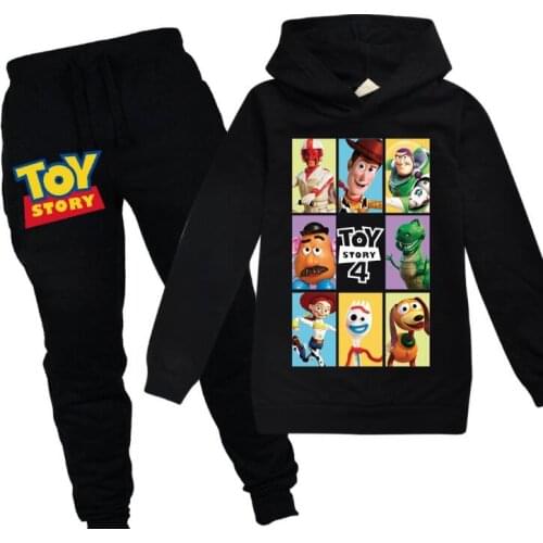 Disney Toy Story 4 Hoodies Kids Sweatshirts Girls Tops Boys Christmas Clothes Casual Children Hooded T Shirt Pants Suits