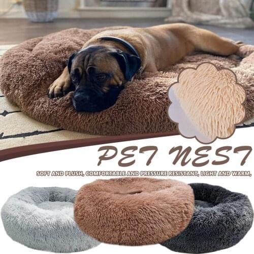 Pet Dog Bed Super Soft Dog Beds Dog Bed Plush Cat Bed Pet Beds Round Fluffy Cat House Warm And Comfortable Sleeping Cushion Sofa
