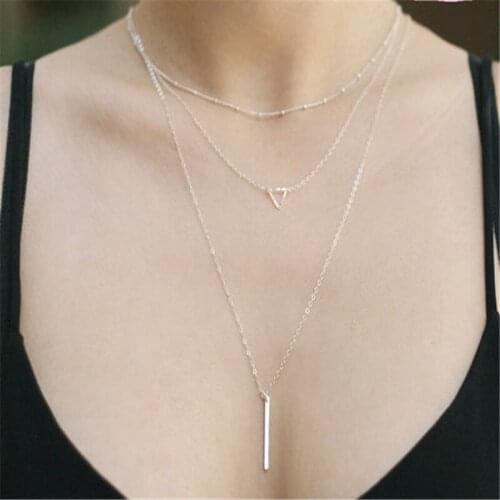 Hot selling fashion necklaces Layered Necklaces, Gold Layering Necklace